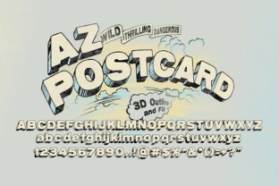 Font Choice That Stands Out: AZ Postcard 3D in Web Design