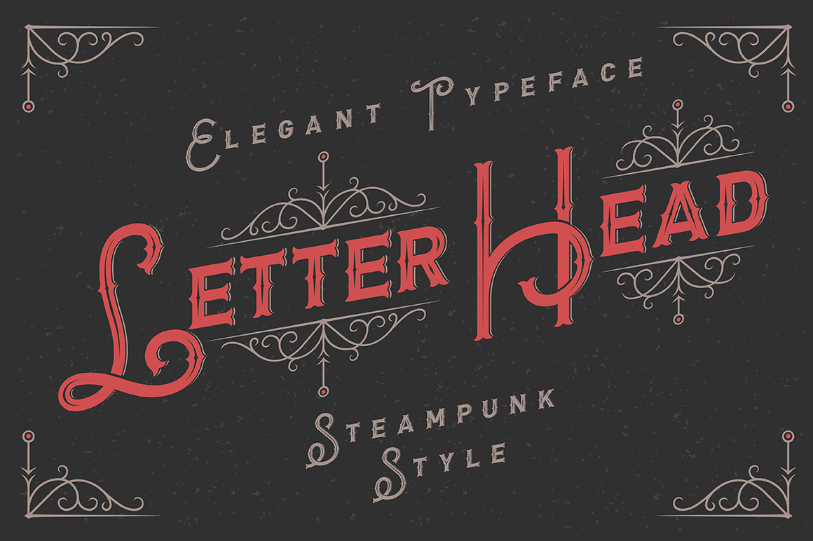 Letterhead: A Steampunk Font for Bold Branding